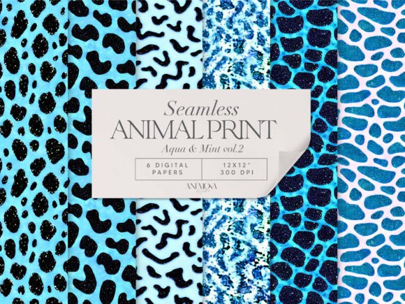 Aqua Animal Print Seamless Paper: A Versatile Design Resource for Creative Projects