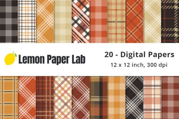 Autumn Plaid Digital Paper: A Versatile Resource for Fall Creations