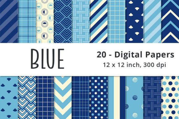 Blue Digital Paper Pattern Background: A Versatile Design Resource for Creative Projects