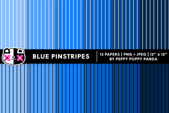 Blue Pinstripe Digital Paper Pattern Set: A Versatile Tool for Designers and Creators