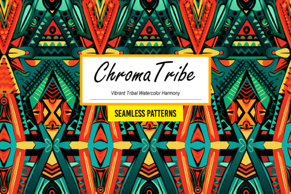 ChromaTribe - Tribal Watercolor Harmony: A Modern Twist on Traditional Art