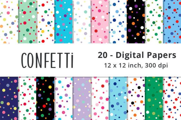 Confetti Digital Paper Backgrounds: A Vibrant Solution for Creative Projects