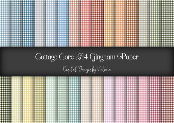 Cottage Core Gingham A4 Digital Paper