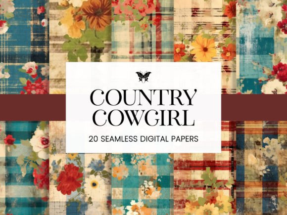 Country Grunge Plaid Florals: A Versatile Design for Creative Projects