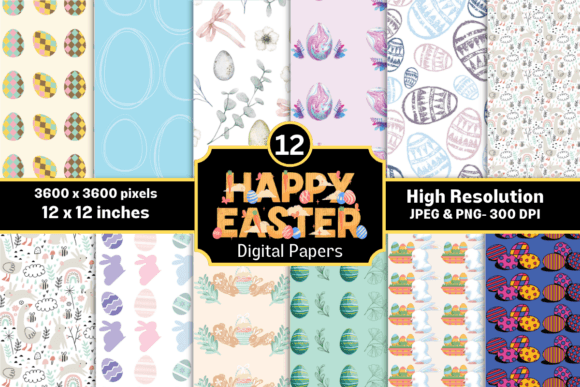 Happy Easter Digital Paper Pack Volume-4: A Creative Resource for Designers and Creators