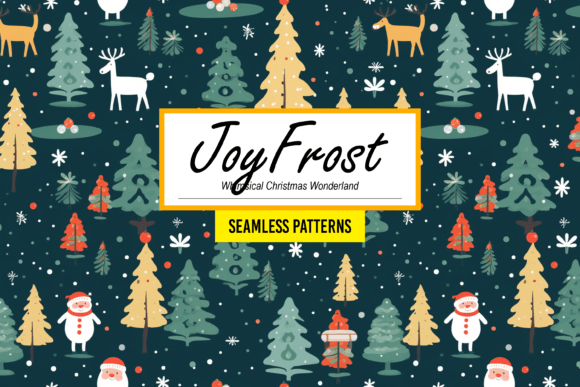 JoyFrost Whimsical Christmas Wonderland: A Festive Vector Pattern for Your Holiday Creations