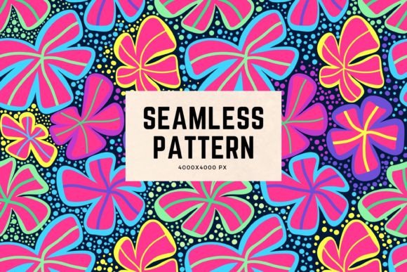 Juicy Bright Floral Summer Pattern 60s