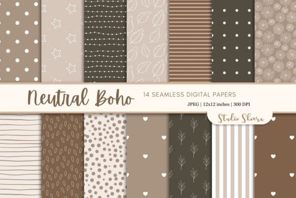 Neutra Boho Digital Paper Pack: A Versatile Resource for Creative Projects