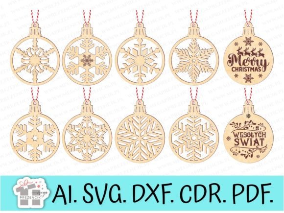 Openwork Baubles with Laser Snowflakes