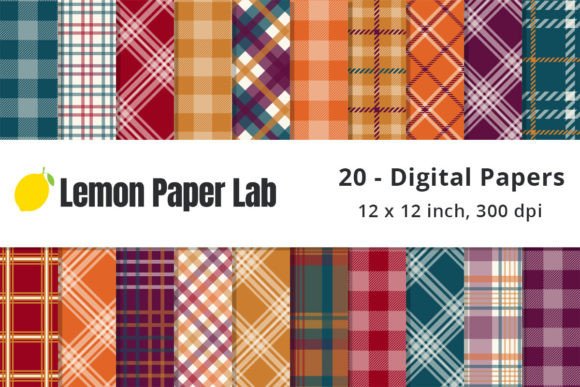 Seamless Autumn Plaids and Digital Scrapbook Paper for Seasonal Creativity