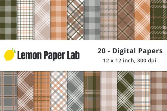 Seamless Fall Plaid Digital Background: A Versatile Design Resource for Autumn Creations