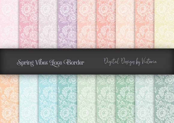 Spring Vibes Lace Border: A Versatile Digital Paper Collection for Creative Projects