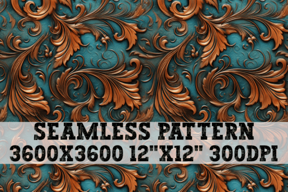 Tooled Embossed Leather Seamless Pattern: A Versatile Design for Creative Projects