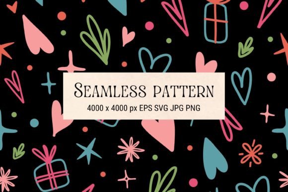 Valentines Day Black Seamless Pattern: A Versatile Design Asset for Creative Projects