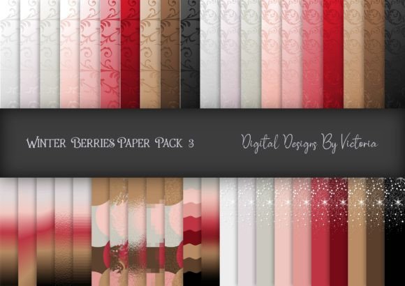 Winter Berries Paper Pack 3