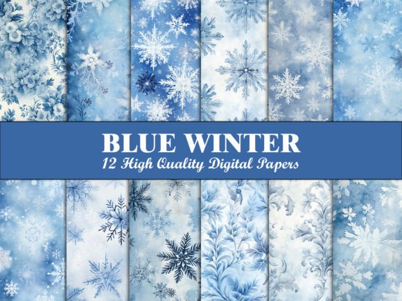 Winter Blue Snowflake Scrapbook Paper: A Versatile Tool for Winter Crafting Projects